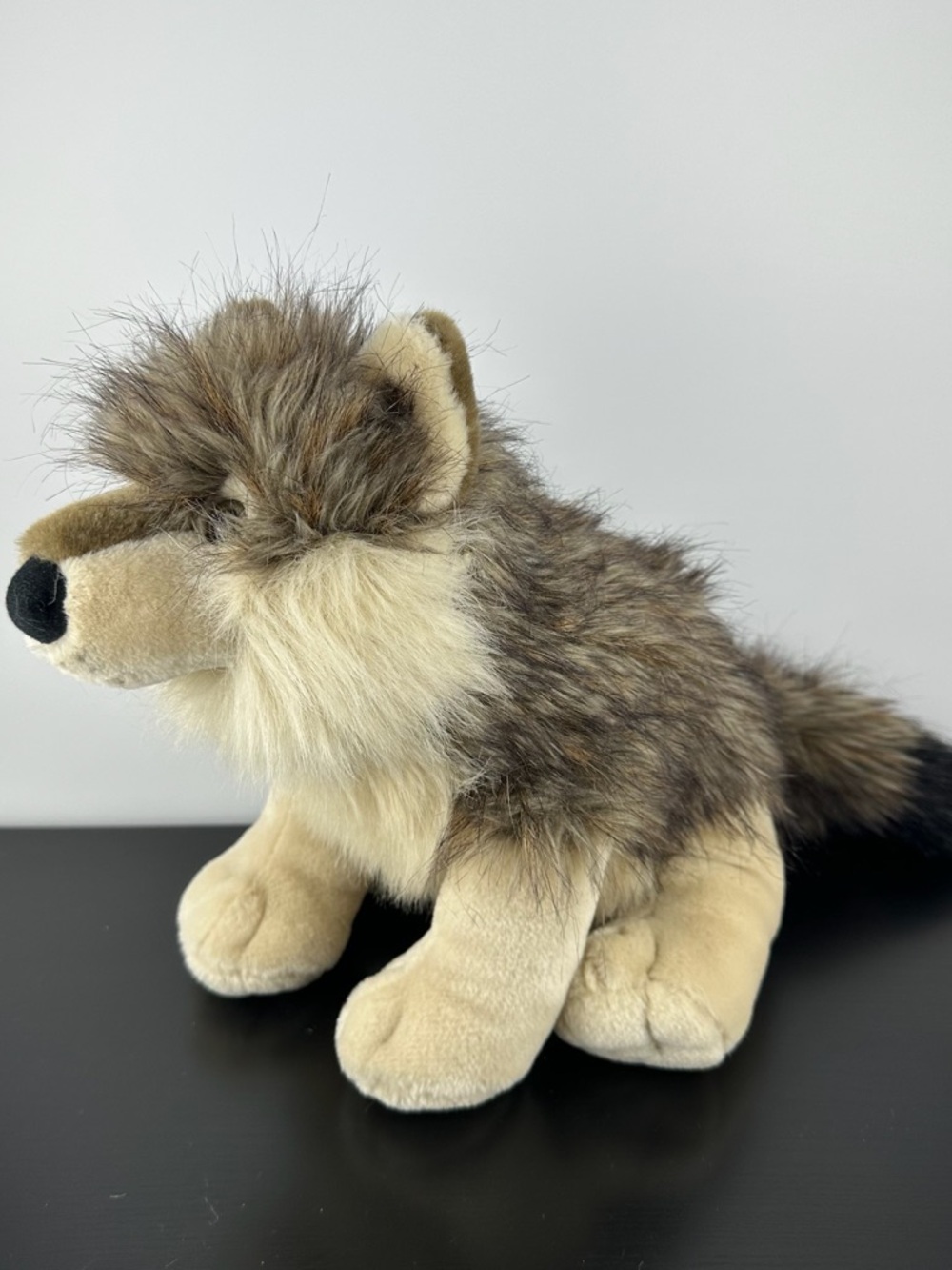 Wild Republic K&M Cuddlekins Wolf Coyote 12” Big Yellow Eyes Large Plush